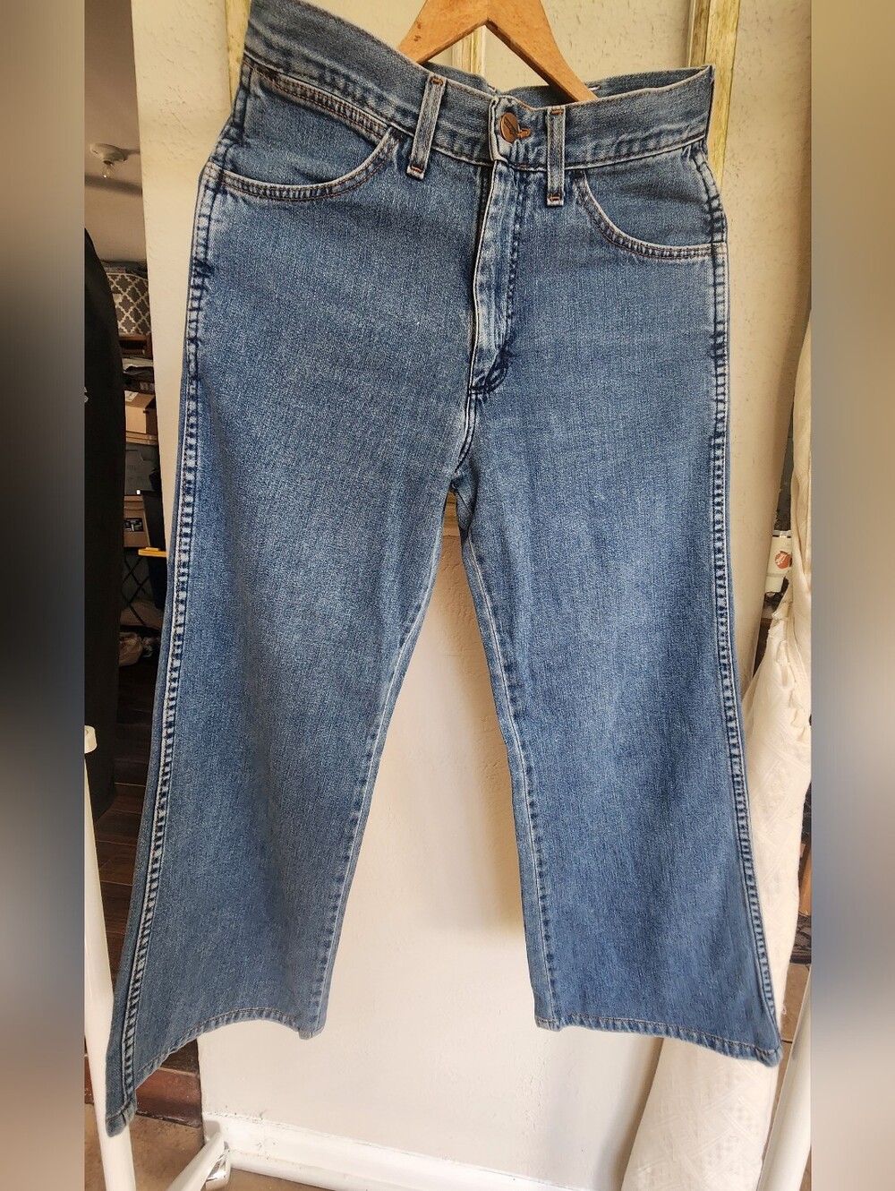 PTrue Vintage 1970s Yellow Tag Classic Wrangler Jeans W/ 28 Western BOHO EUC